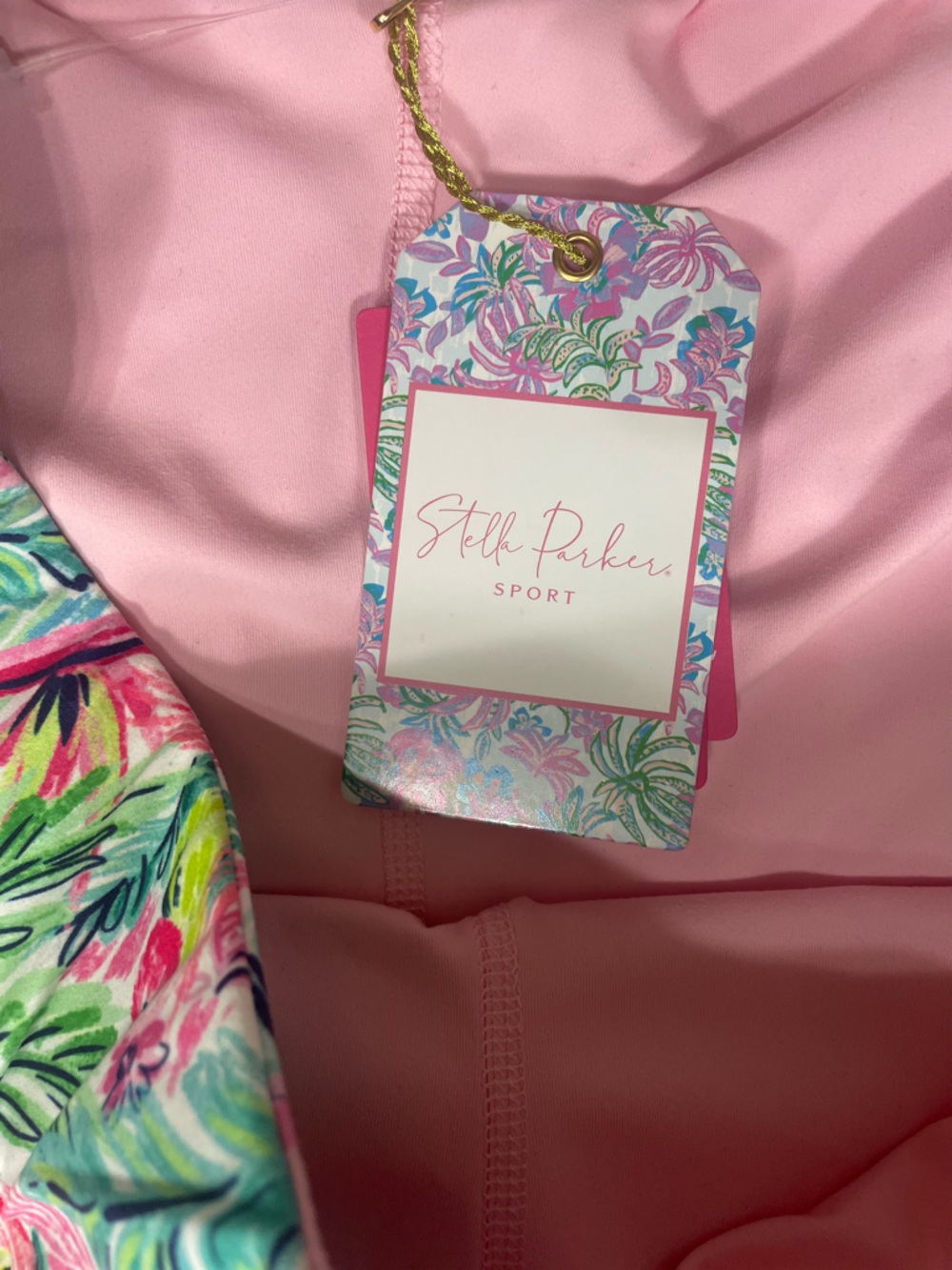 Stella Parker Tummy Control Side Split Floral Pink Athletic Skort (M) NWT - Picture 8 of 11